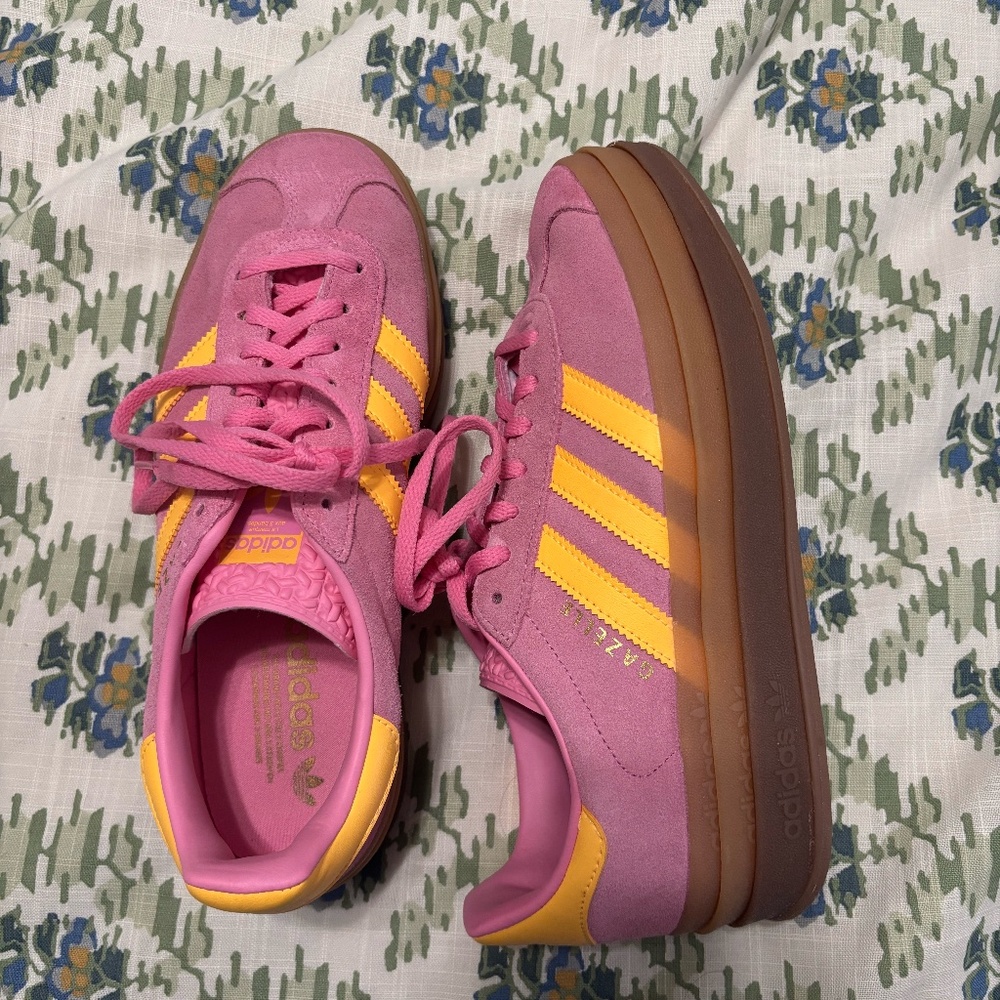 Pink ADIDAS VL Court Bold Womens Platform Shoes // womens size 8 1/2